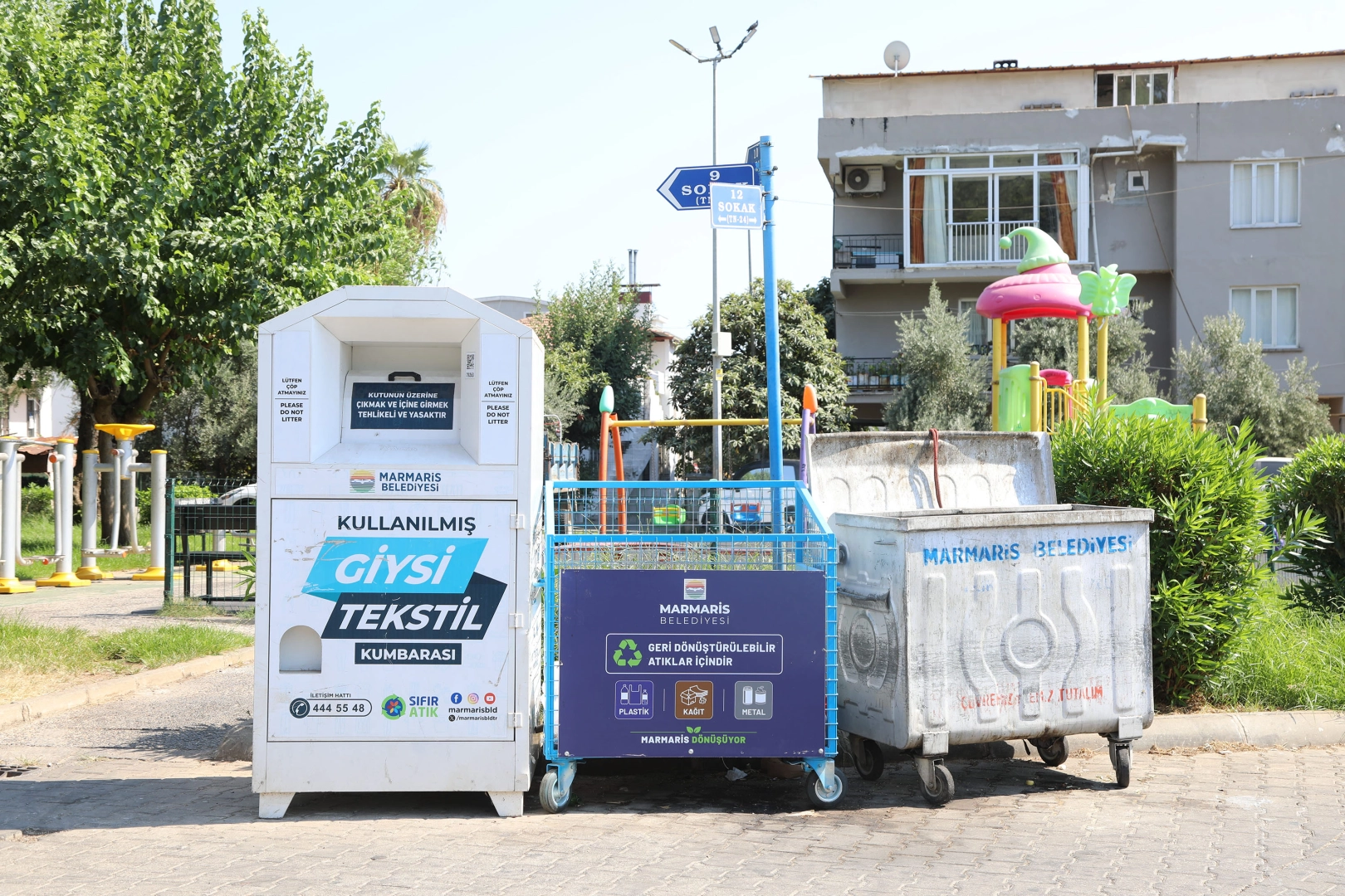 Marmaris’te Geri Dönüşüm Atıkları Mavi Konteynerlerde Toplanacak